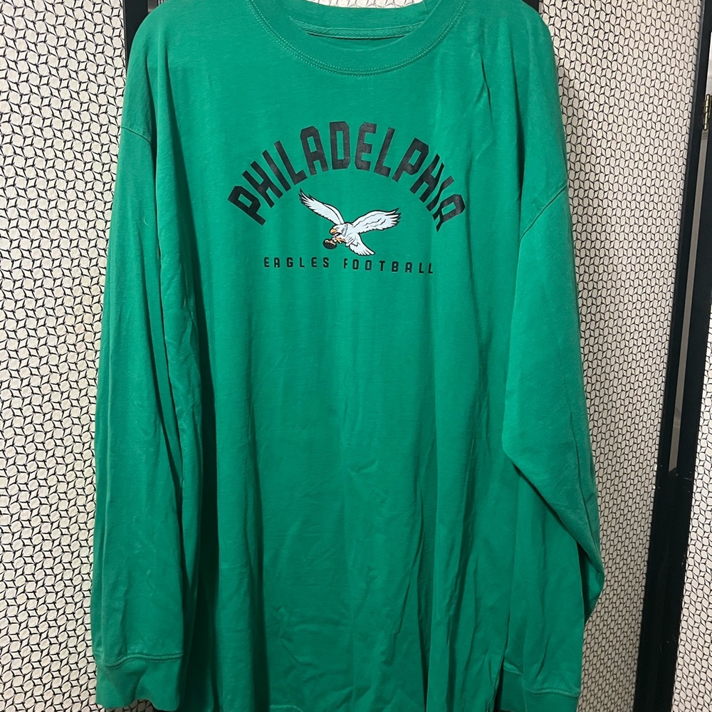 Philadelphia Eagles NFL Team Apparel Green Long Sleeve Shirt 3XL